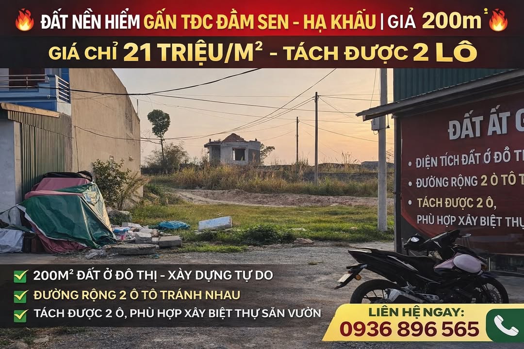 Đất nền Lộc Vượng 200m² Nam Định - Sổ đỏ chính chủ, xây tự do!