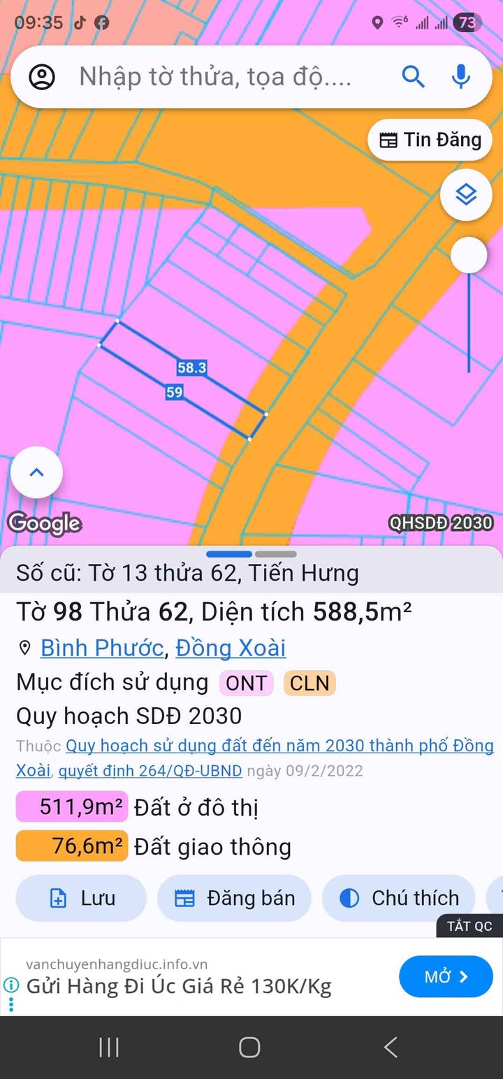 Bán Gấp Đất Vàng Đồng Xoài 590m² Mặt Tiền Đường Nhựa - Sổ Hồng Thổ Cư 100%