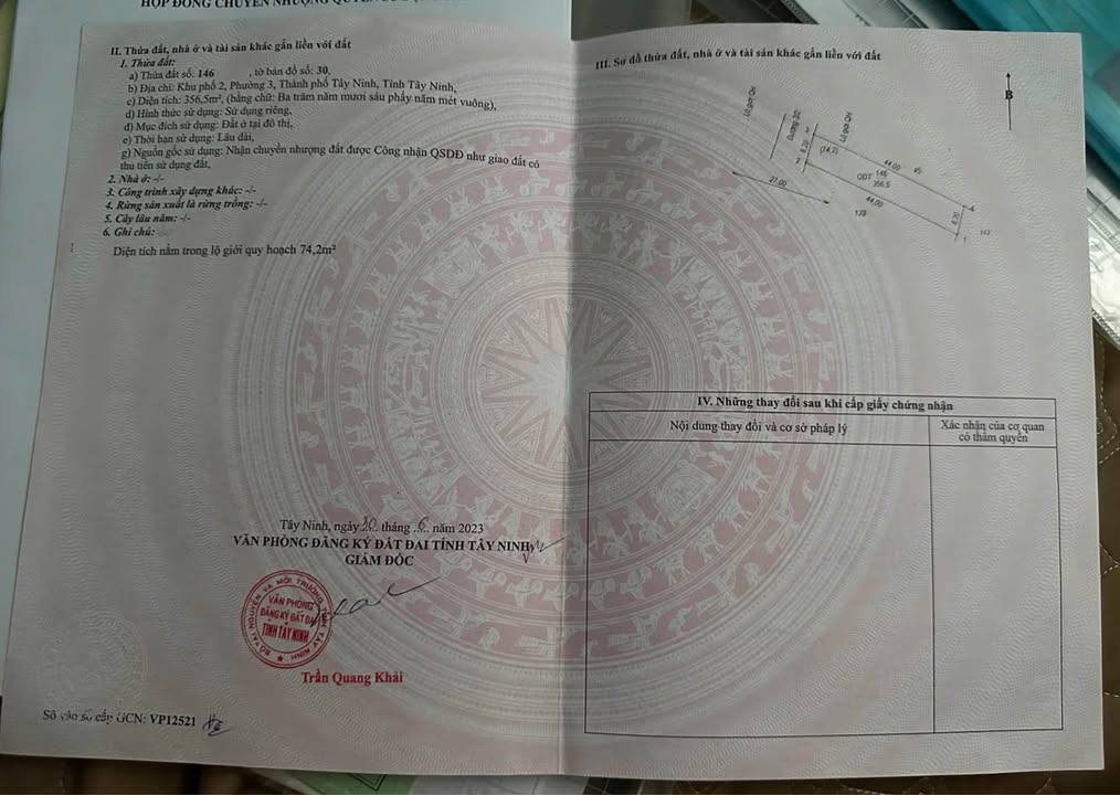 Đất nền Đường 3/2, Tây Ninh 360m² - Đất thổ cư 100%