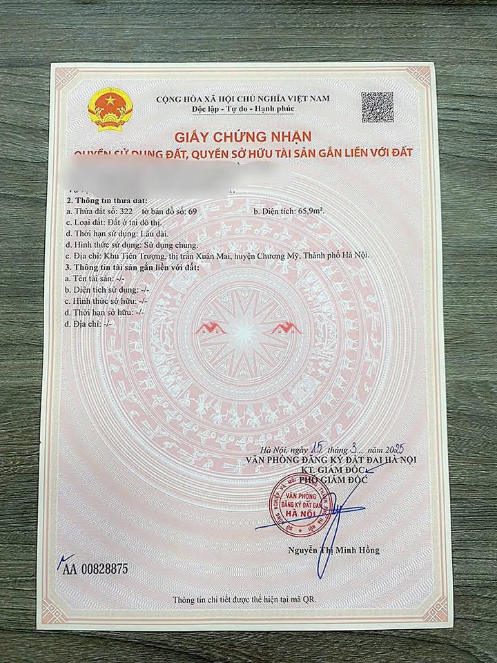 Đất nền Xuân Mai, Chương Mỹ 65.9m² - Sổ đỏ vuông vắn, gần QL6