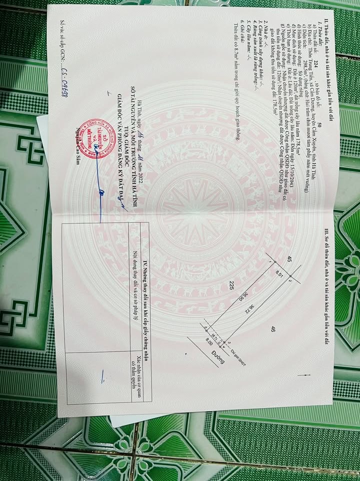 Đất Nền Cẩm Dương, Vinh 288m² - Hơn 400 Triệu, Sổ Đỏ Thổ Cư