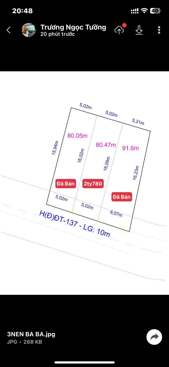 Đất nền Hóc Môn 95m² giá tốt - Sổ đỏ chính chủ, cách Đặng Thúc Vịnh 150m