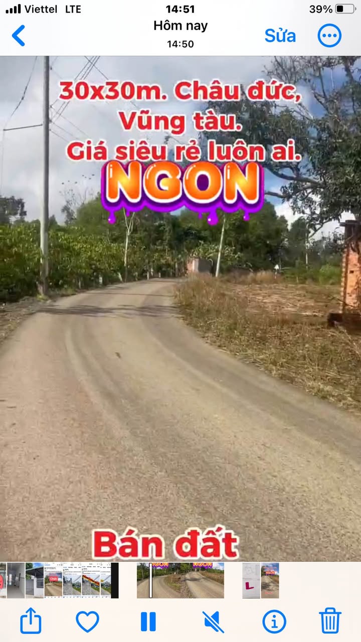 Đất nền Bình Giã Châu Đức 900m² - Tiềm năng tăng giá vượt trội!