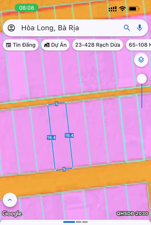 Đất Nền Hoà Long Bà Rịa 92m² - Sổ Hồng Thổ Cư 50m² - Giá 1.55 Tỷ