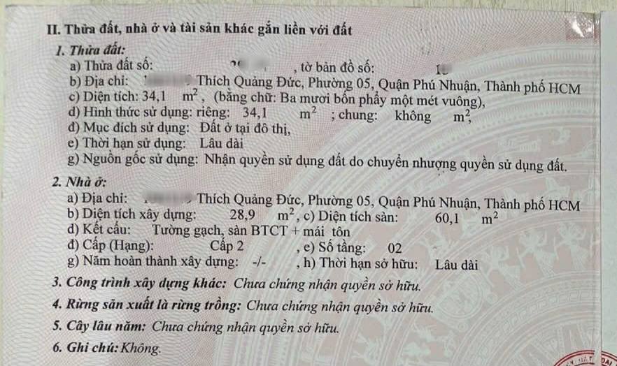 Nhà riêng Phú Nhuận 35m² chỉ 5.1 tỷ - Giá tốt hiếm có!