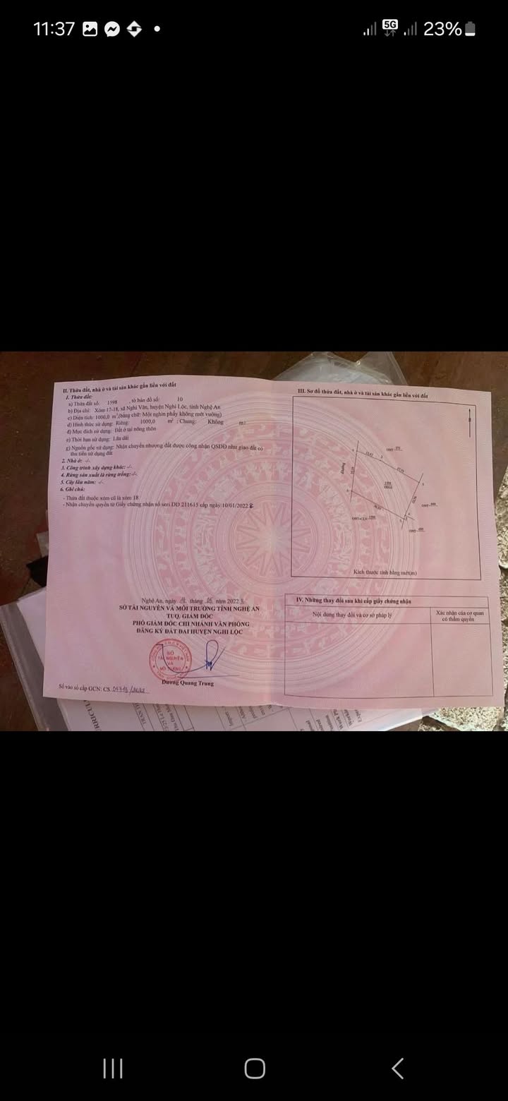 Đất nền Cửa Lò, Nghệ An 1000m² giá chỉ 2 tỷ - Sổ đỏ chính chủ!