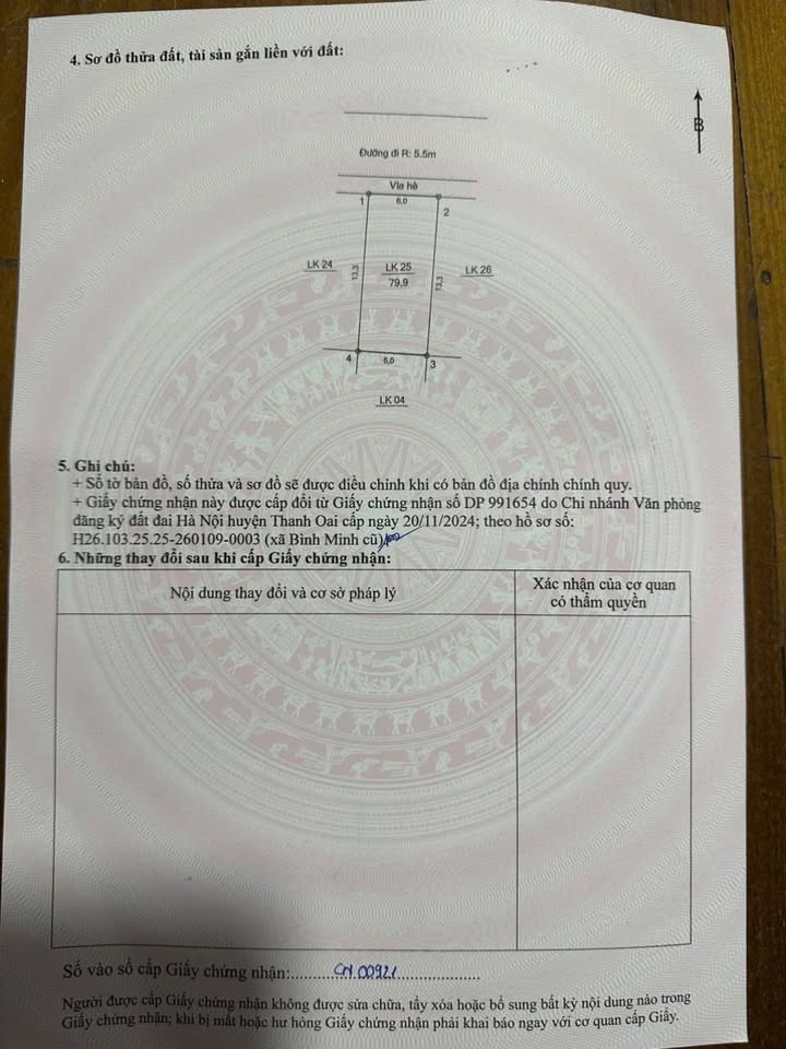 Đất đấu giá Cự Khê, Thanh Oai 79.9m² - Mặt tiền rộng 6m, tiềm năng sinh lời cao