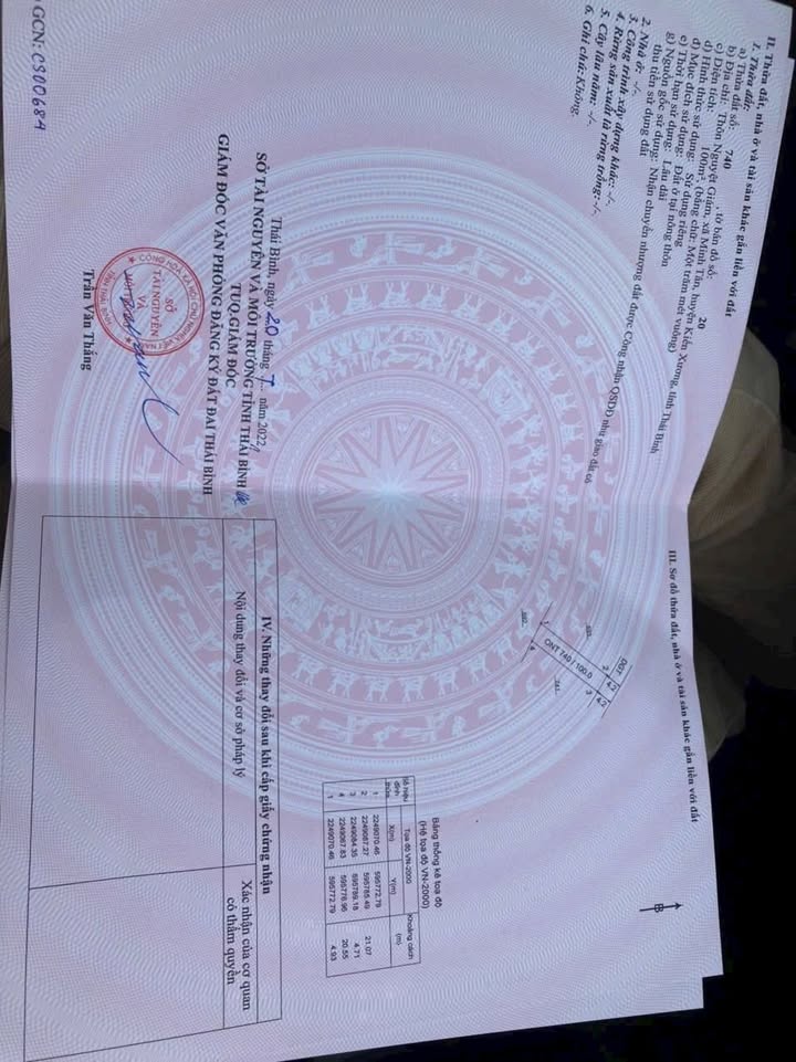 Đất nền Minh Tân, Kiến Xương 100m² - Sổ đỏ chính chủ, đường ô tô