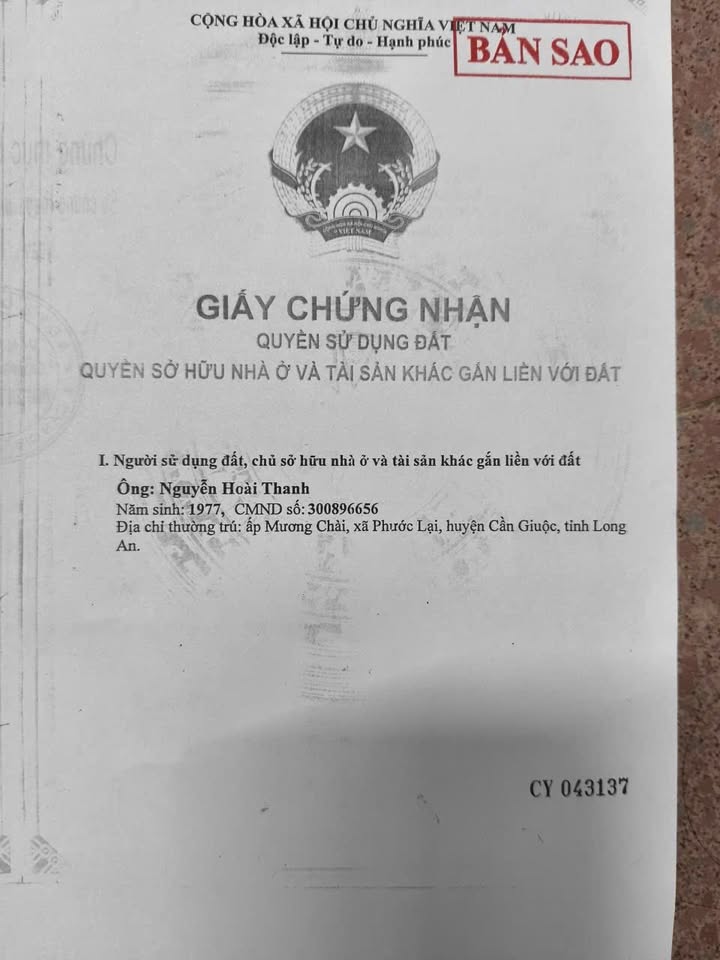 Đất thổ sổ riêng Kim Điền Long An - 96m² ô tô vào tận nơi