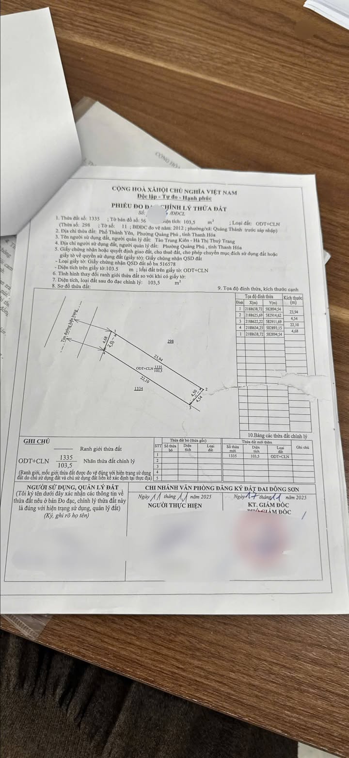 Đất nền Vĩnh Yên Cẩm Thủy 103m² giá 3 tỷ - Tiềm năng tăng giá