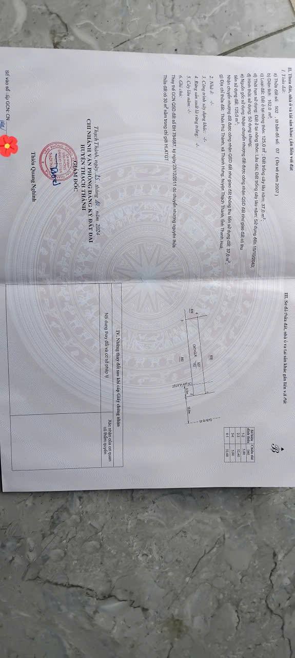 Đất nền Quốc lộ 45, Thạch Thành 162m² giá 1.08 tỷ - Mặt tiền kinh doanh!