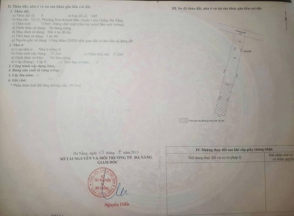 Bán Nhà Cấp 4 Âu Cơ Liên Chiểu 125m² - Kiệt Ô Tô, Giá 2.9 Tỷ