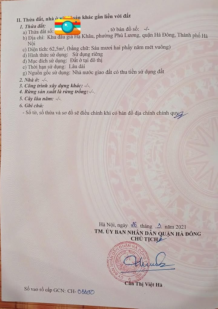 Đất nền Hà Đông 62.5m² Phú Lương - Sổ đỏ chính chủ, xây tự do!