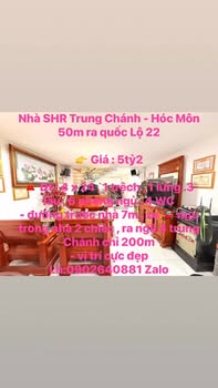Nhà SHR 96m² Hóc Môn - Ngay QL22, 6PN, 4 Tỷ Giá Tốt