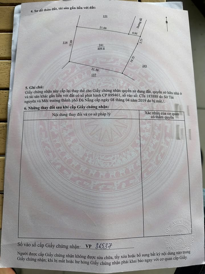 Đất nền Hòa Khánh Đà Nẵng 410m² - Sổ đỏ chính chủ