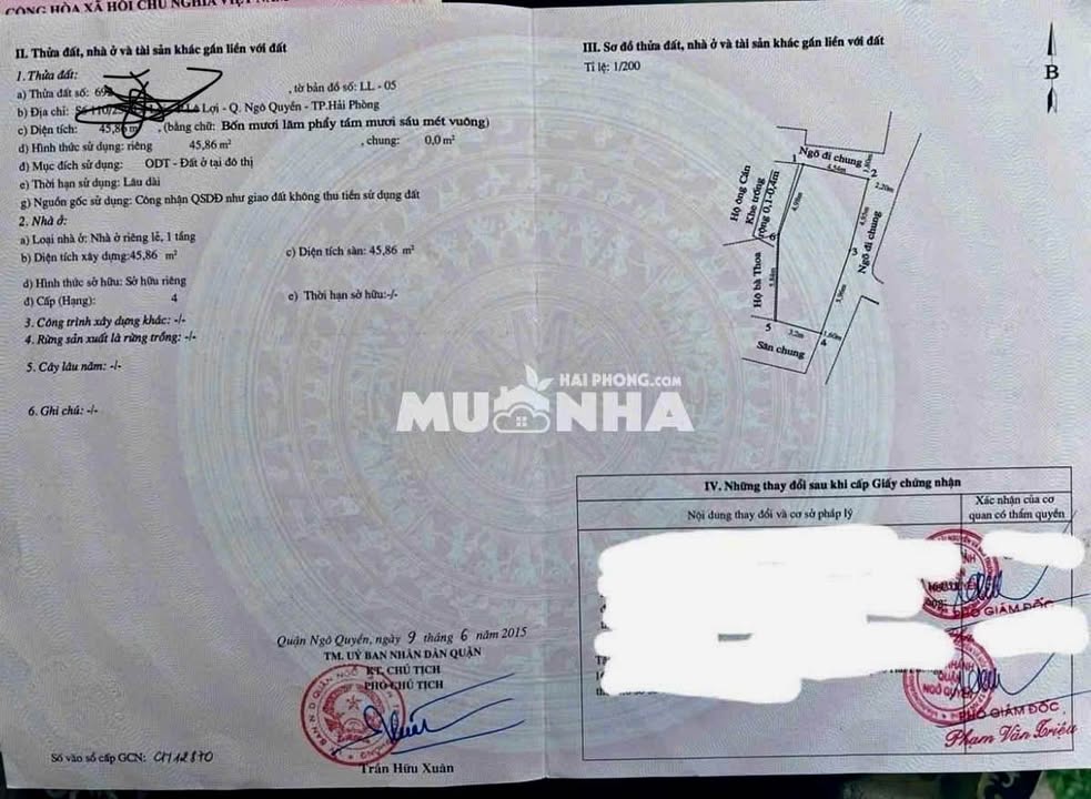 Nhà riêng 46m² Lê Lợi, Hải Phòng – Giá tốt, về ở ngay!