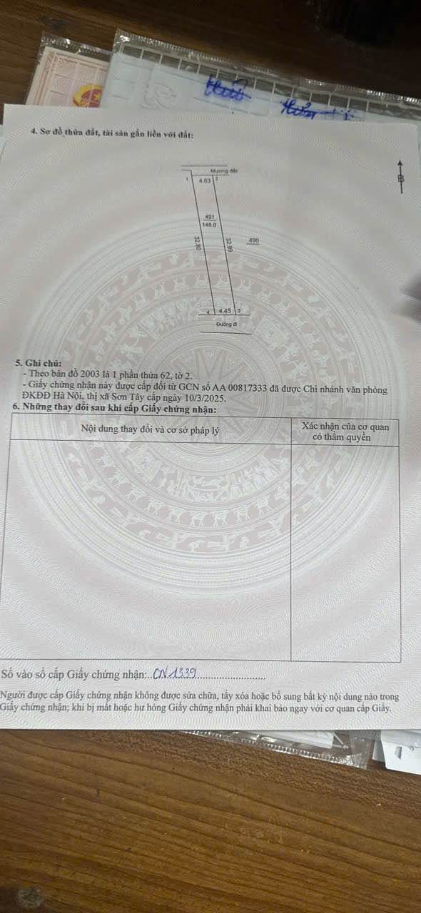 Đất nền 148m² Phường Xuân Khanh, Sơn Tây – Sổ đỏ chính chủ