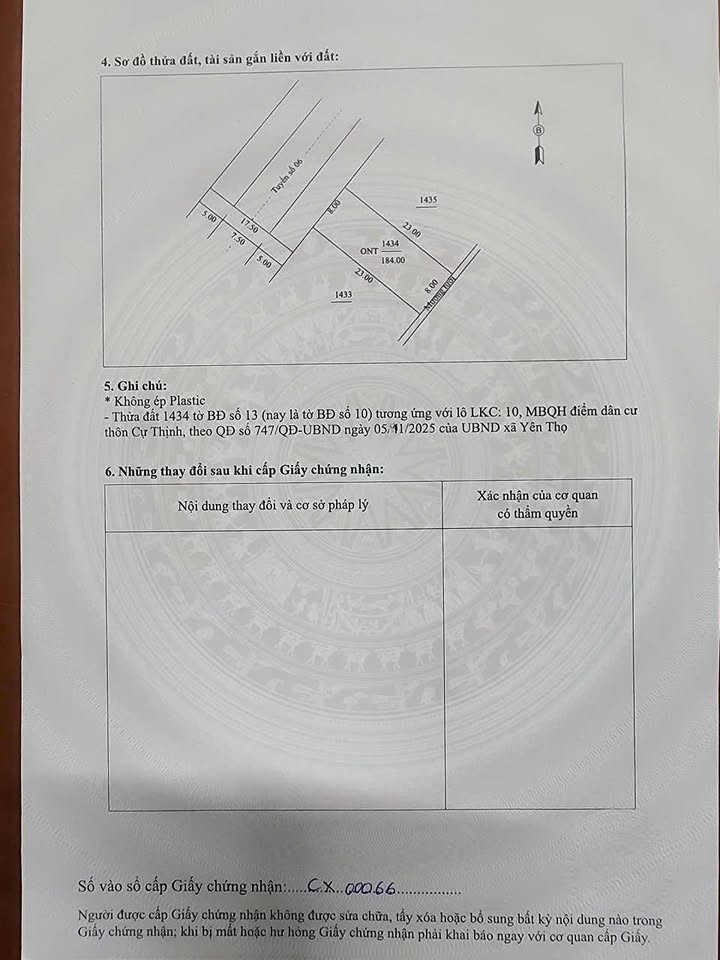 Bán Gấp Lô Đất 184m² Full Đất Ở Xã Yên Thọ, Như Thanh - Giá 8xx Triệu