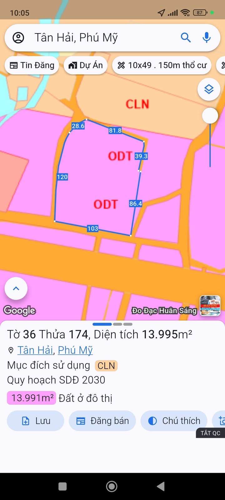 Đất nền 14000m² Tân Hải, Phú Mỹ - Sổ đỏ chính chủ, mặt tiền QL56