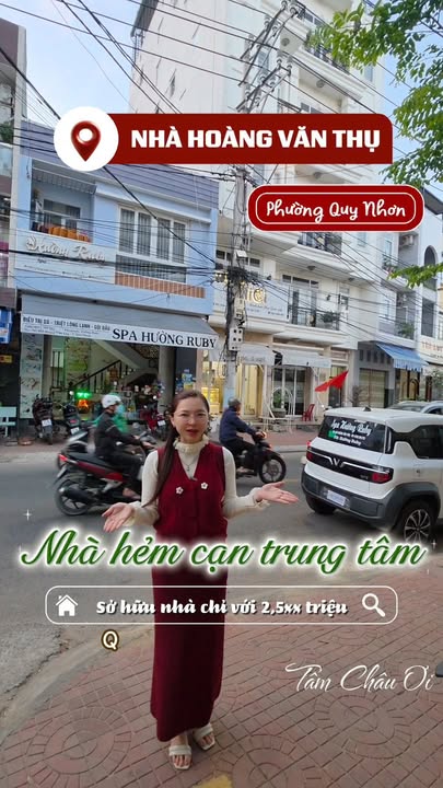 Nhà 40m² Hẻm Cạn Hoàng Văn Thụ, Quy Nhơn - Giá 2.5 Tỷ, Sổ Hồng