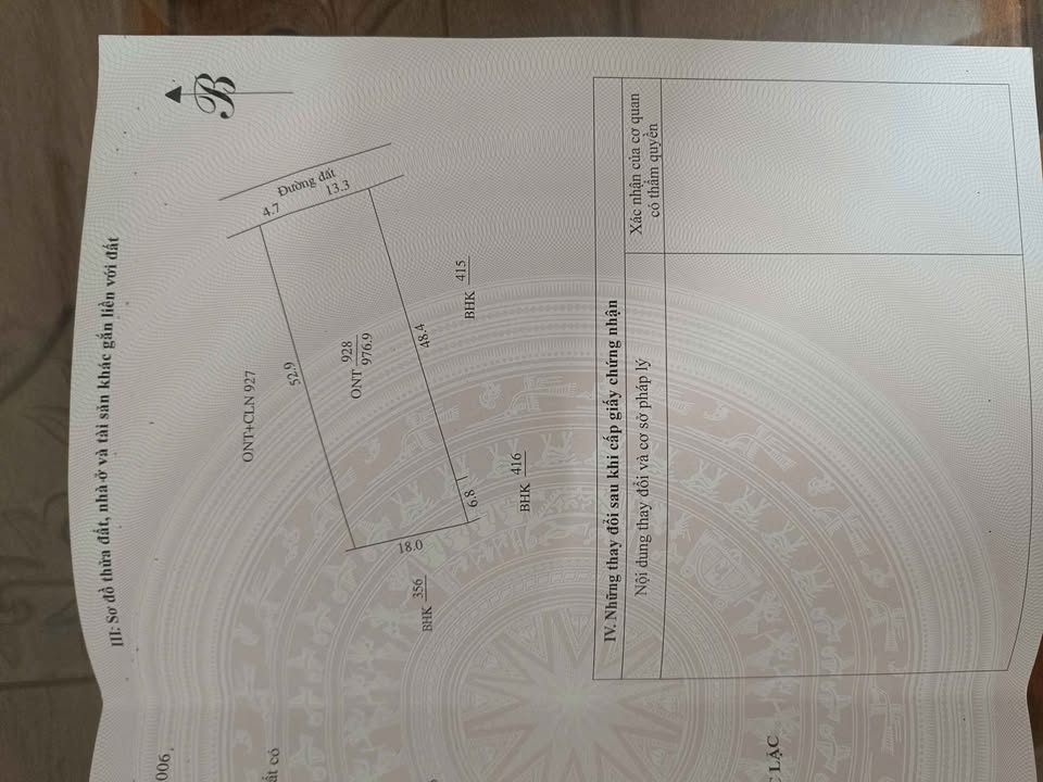Đất nền Ngọc Lặc 976m² - Đất thổ cư 100%, mặt tiền 18m!