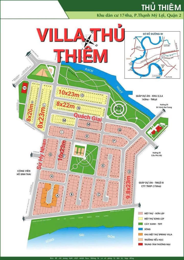 Đất Villa Thạnh Mỹ Lợi 184m² 26.128 tỷ - Đường to ô tô