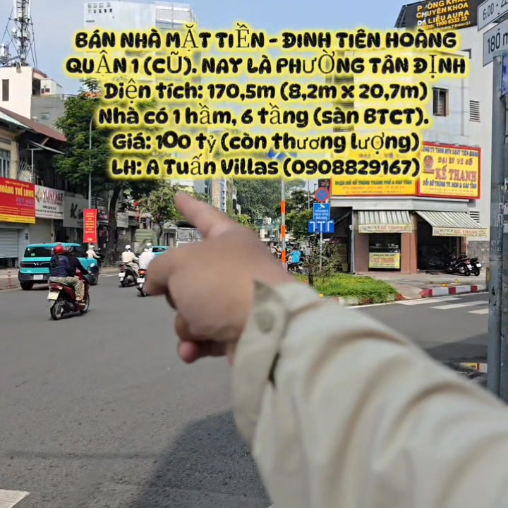 Mặt Tiền Đinh Tiên Hoàng Quận 3 - Biệt Thự 6 Tầng 170.5m² - Giá 100 Tỷ