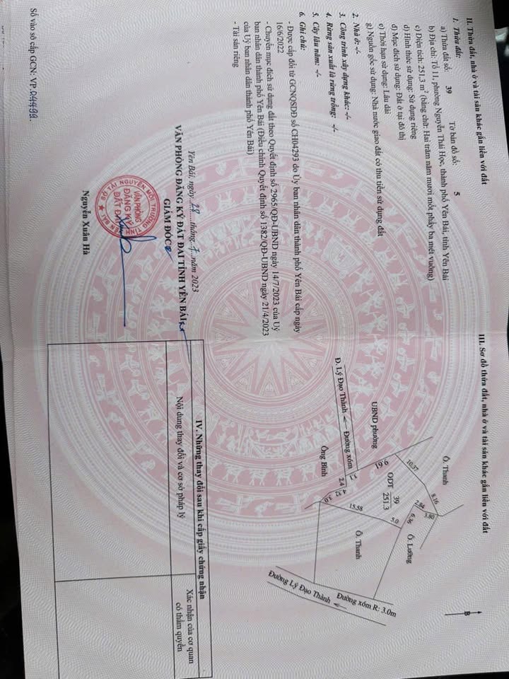 Bán Đất Yên Bái 83.4m² Sổ Đỏ, Gần Lý Đạo Thành - Giá 1.6 Tỷ