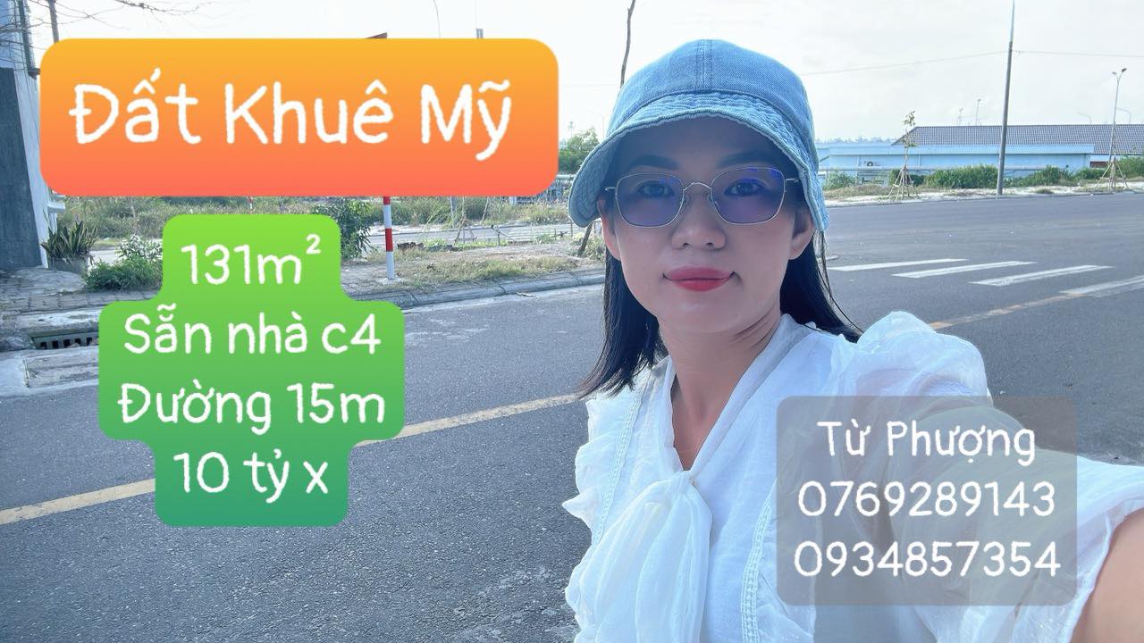 Đất Nguyễn Đình Chiểu Khuê Mỹ 131m² 10 tỷ - Sổ đỏ vuông