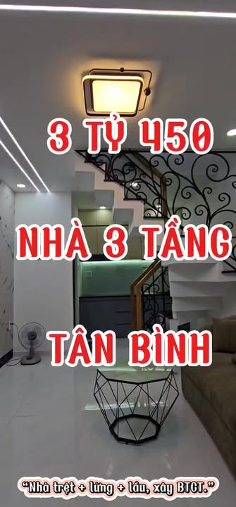 Nhà Lạc Long Quân P8 Tân Bình 3PN 3.45 Tỷ - Thiết kế sang trọng, ở ngay!
