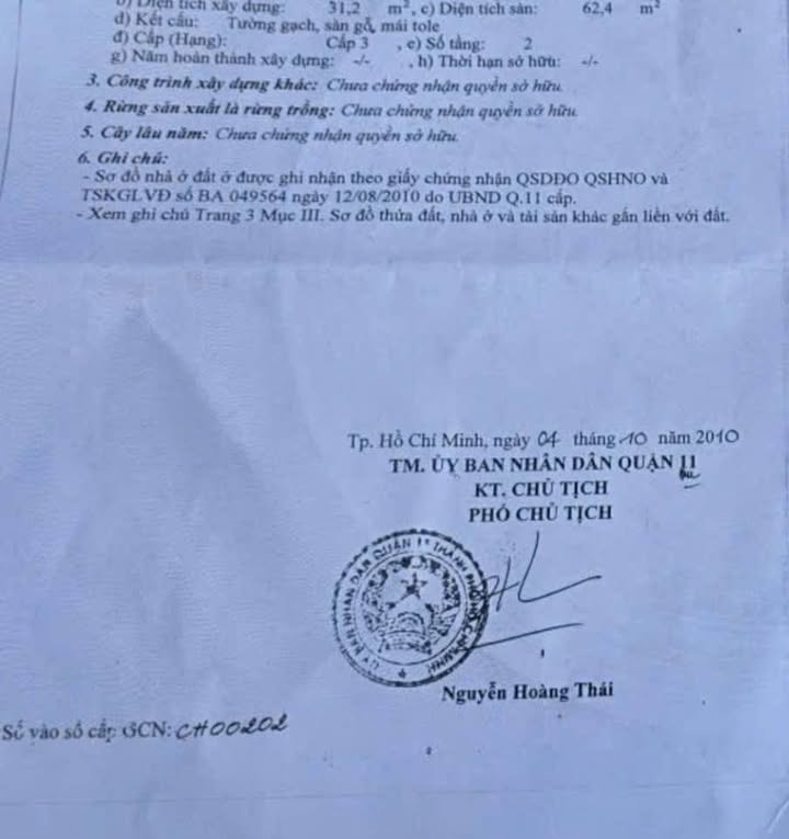 Nhà riêng Ông Ích Khiêm Q11 34m² 4.99 tỷ - Ô tô vào nhà