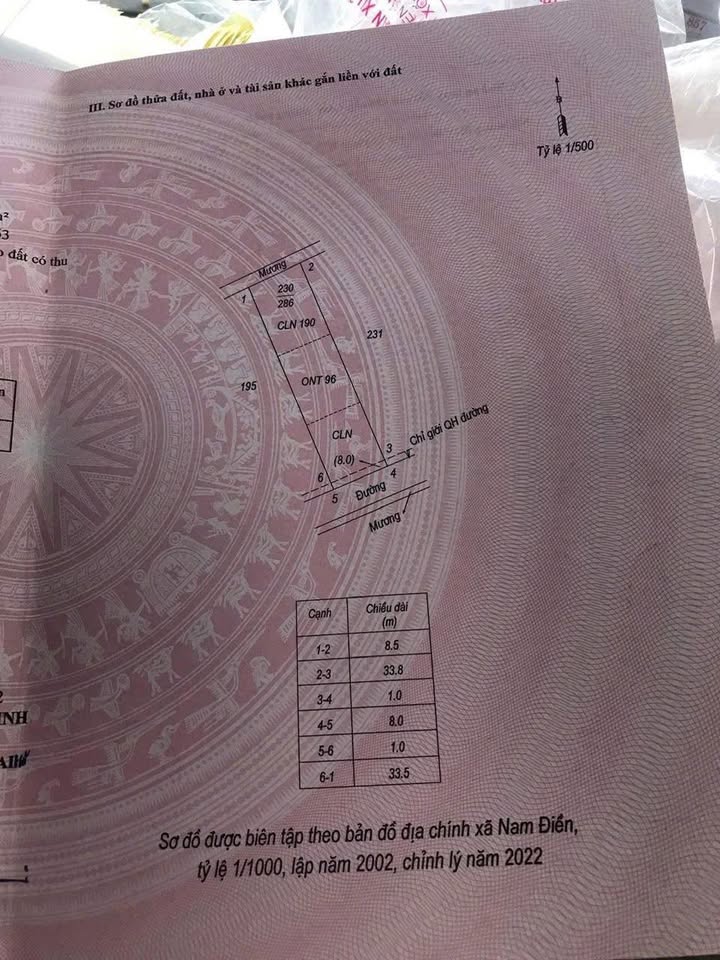 Bán đất thổ cư Nam Điền, Nghĩa Hưng 264m² - Gần KCN Xuân Thiện, giá tốt đầu tư