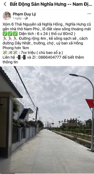 Đất nền Nghĩa Hưng, Nam Định 168m² - Giá đầu tư, chốt nhanh