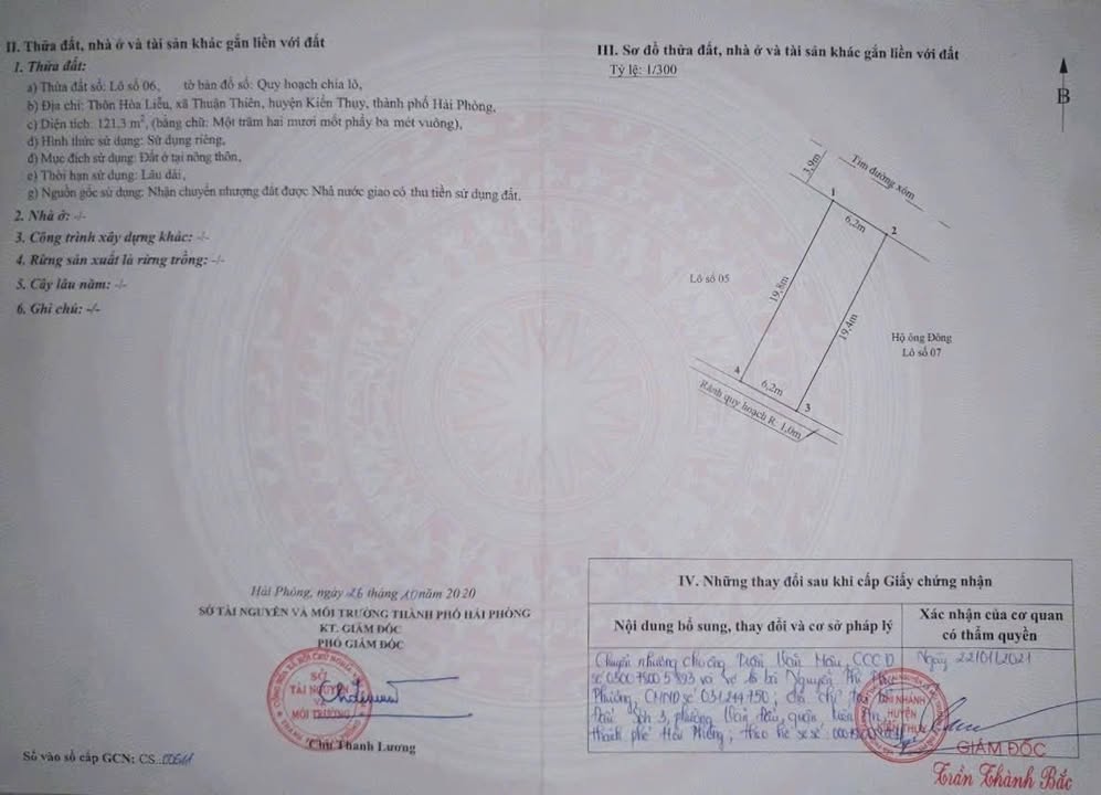 Đất nền Thuận Thiên Kiến Thụy 121m² - Sổ hồng sẵn, giá chỉ 1.69 tỷ!
