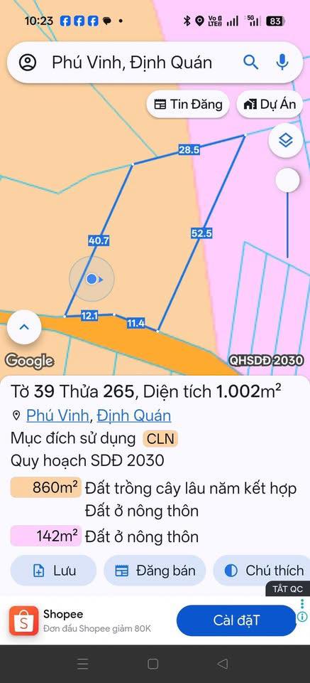Đất Nền Phu Vinh, Phú Giáo - 360m² Sổ Đỏ, Giá 450 Triệu