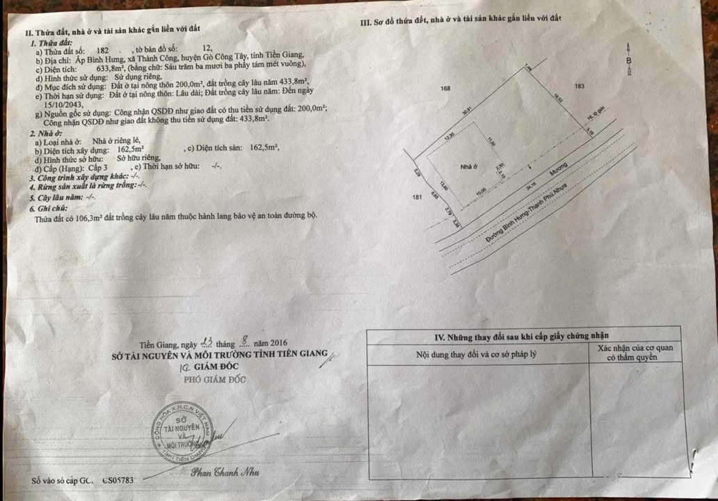 Đất nền Gò Công Tây 325m² chỉ 845 triệu - Sổ đỏ chính chủ!