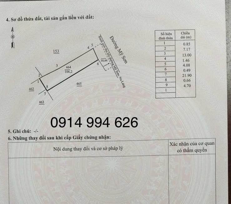 Đất Mặt Đường Mỹ Sơn, Cao Lộc 106m² - Kinh Doanh Sầm Uất, Giá 2.36 Tỷ