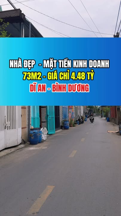 Nhà Mặt Tiền Kinh Doanh Dĩ An 73m² - Giá 4.48 Tỷ - Sẵn Sàng Ở Ngay