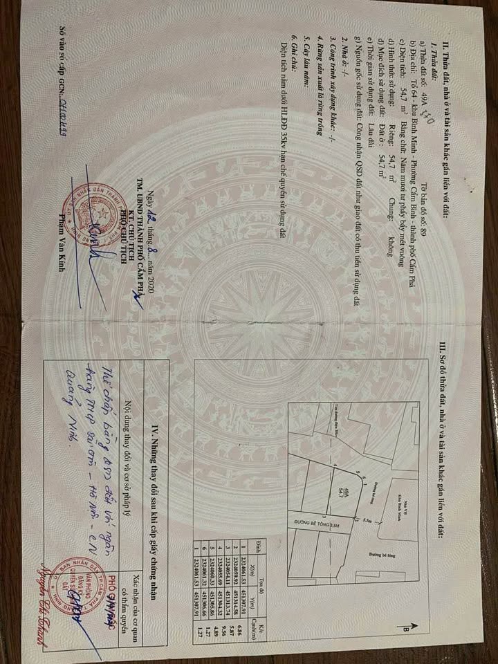 Đất nền Cẩm Bình 54.7m² - Ô góc 3 mặt thoáng, tiềm năng tăng giá!