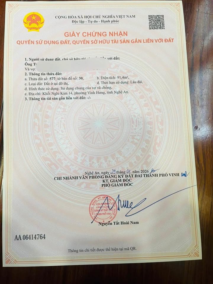 Bán Gấp Nhà Cấp 4 91.4m² Thổ Cư, Đường Thông Vinh - Giá Tốt 2.1 Tỷ