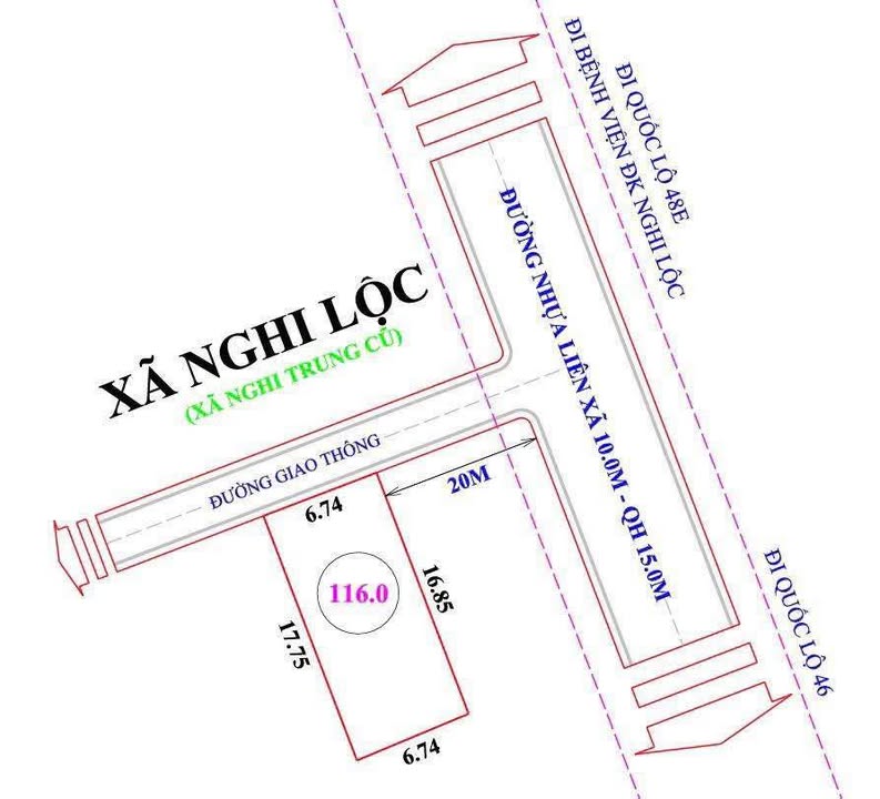 Đất thổ cư Nghi Trung 116m² - Chỉ 900 triệu - Sổ hồng sẵn