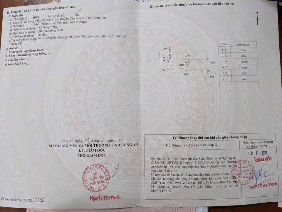 Đất nền Cần Giuộc 100m² 1.9 tỷ - Tiềm năng tăng giá vượt trội!