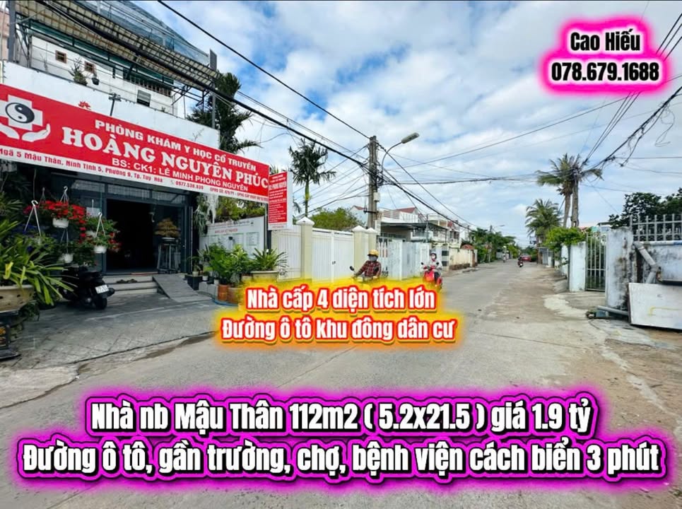 Nhà Cấp 4 Mậu Thân, Tuy Hoà 112m² - Giá 1.9 Tỷ, Gần Biển