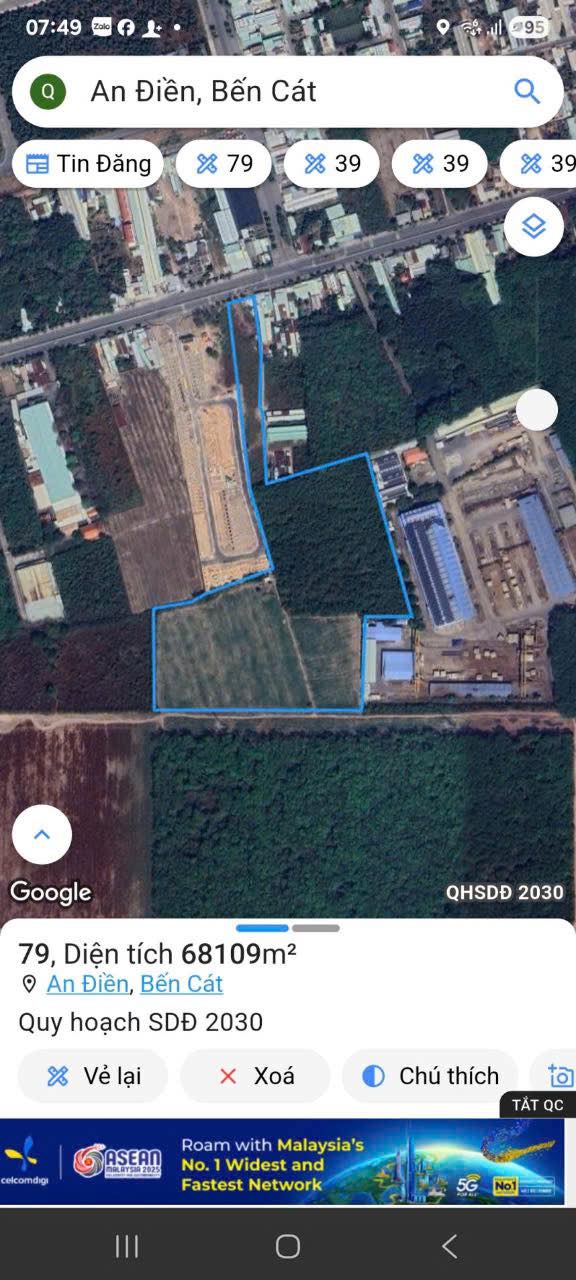 Đất nền An Điền, Bến Cát 60.000m² - Tiềm năng tăng giá mạnh mẽ!