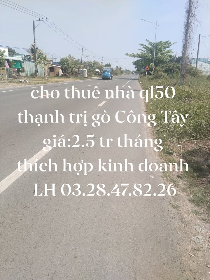 Nhà cho thuê QL50 Thạnh Trị 2.5 triệu - Sẵn sàng ở ngay