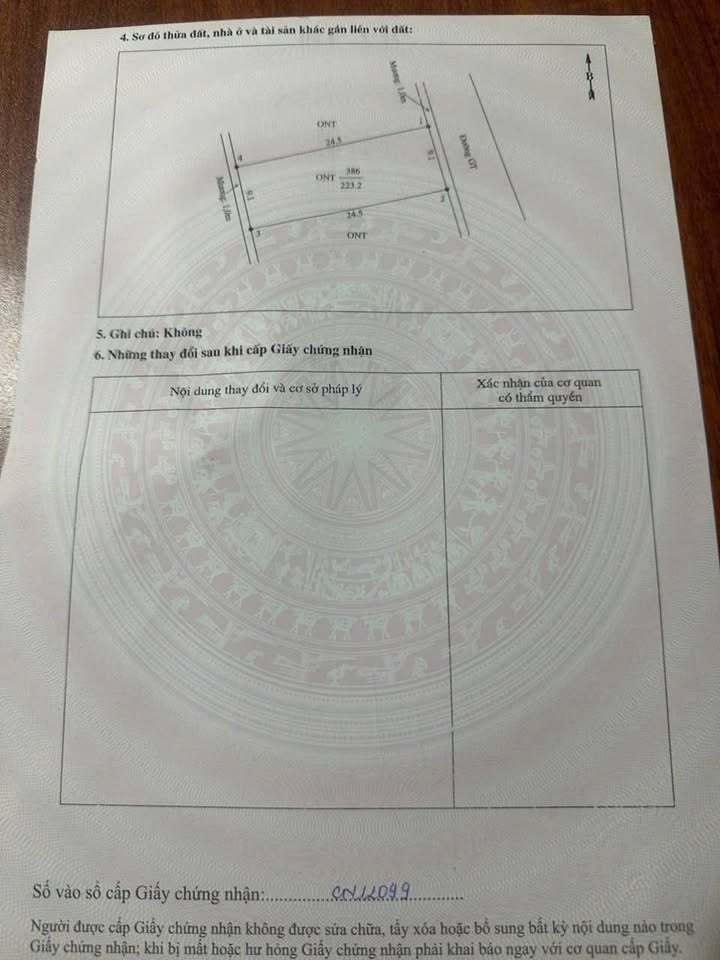 Đất nền Ô Cống Đá, Bảo Yên 223m² - Đất thổ cư 100%