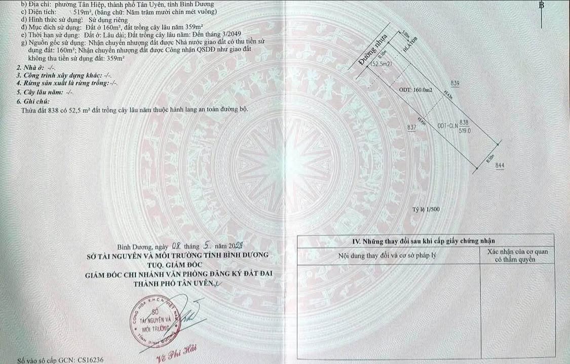 Bán đất Tân Phú 500m² đường nhựa, giá 3.99 tỷ - Thích hợp xây xưởng, trọ