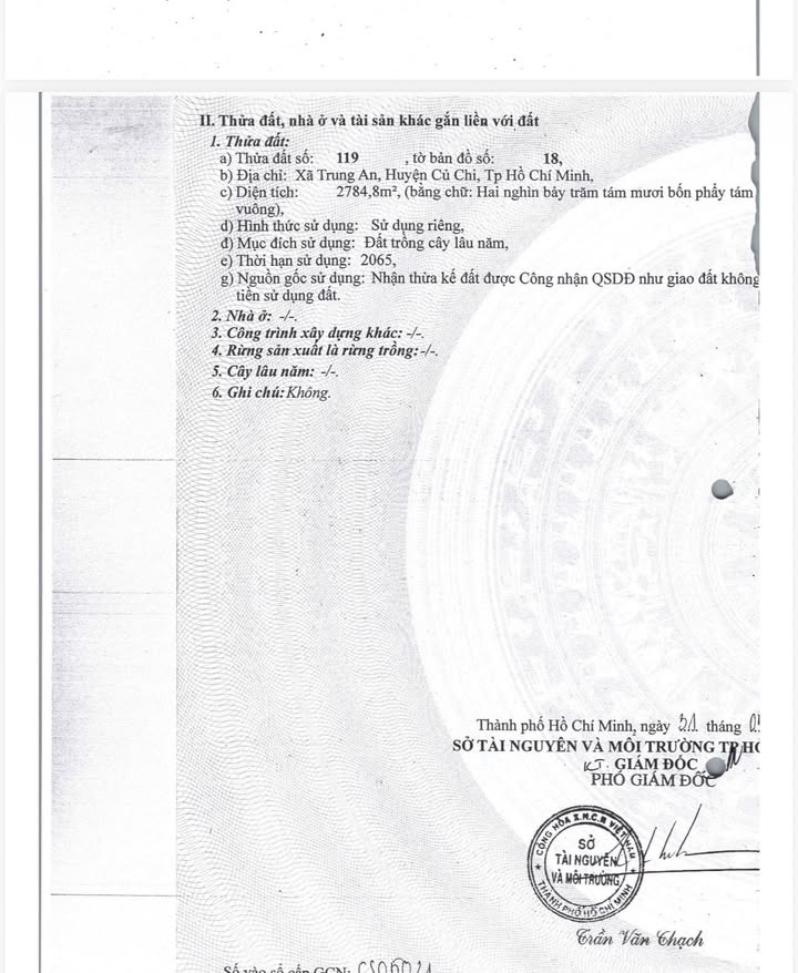 Đất Vườn Củ Chi 7000m² Chính Chủ - Giá Đầu Tư 10.5 Tỷ