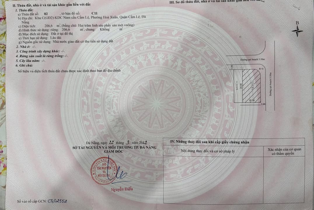 Đất nền Hòa Xuân 206m² giá 10.3 tỷ - Tiềm năng tăng giá vượt trội!