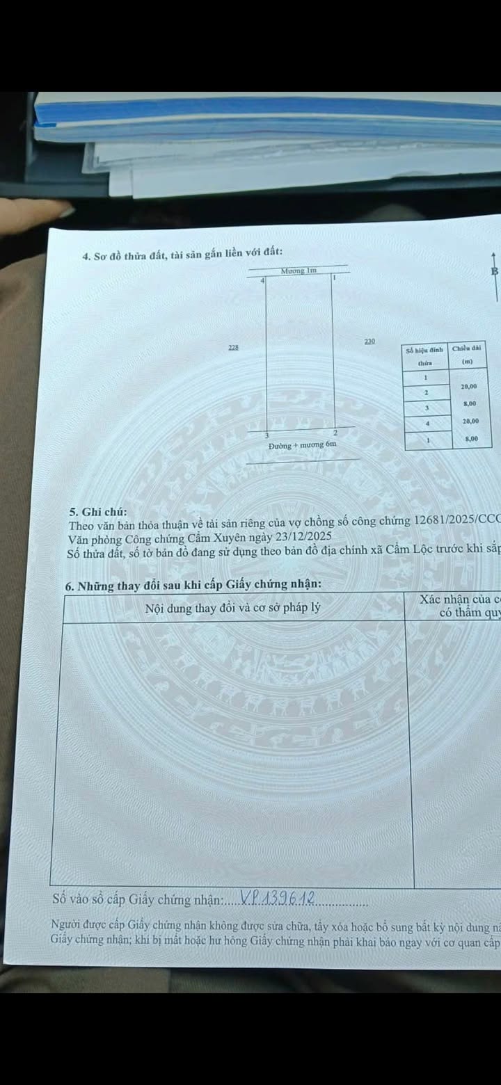 Đất nền Cẩm Trung, Cẩm Xuyên 160m² - Sổ đỏ chính chủ!